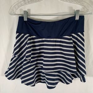 bolle Golf Skirt Women's Small Blue White Striped Layered Lined Tennis